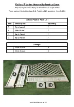 Предварительный просмотр 2 страницы Zest4Leisure Oxford Planter Assembly Instructions