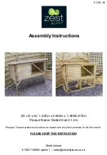 Zest4Leisure Rabbit Hutch 1.2m Assembly Instructions Manual предпросмотр