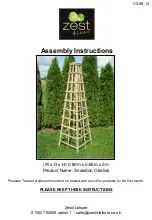 Предварительный просмотр 1 страницы Zest4Leisure Snowdon Obelisk Assembly Instructions