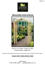 Предварительный просмотр 1 страницы Zest4Leisure Trellis Arch Assembly Instructions