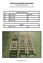 Предварительный просмотр 2 страницы Zest4Leisure Trellis Arch Assembly Instructions