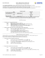 ZESTA BENCHTOP CONTROLLER Quick Start Manual предпросмотр