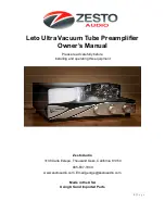 Zesto Audio Leto Ultra Owner'S Manual preview