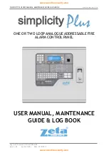 Предварительный просмотр 1 страницы Zeta Alarm Limited Simplicity Plus SP-64/M User Manual, Maintenance Manual & Log Book