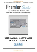 Preview for 1 page of Zeta Alarm Systems Premier Quatro QT/1P User Manual, Maintenance Manual & Log Book