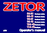 Zetor 8621 Forterra turbo Operator'S Manual preview