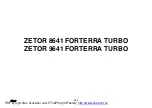 Preview for 254 page of Zetor 8621 Forterra turbo Operator'S Manual