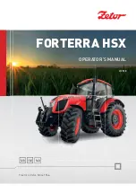 Zetor FORTERRA HSX Series Operator'S Manual preview