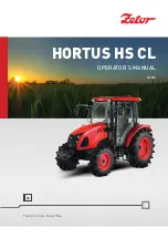 Zetor HORTUS HS Series Operator'S Manual preview