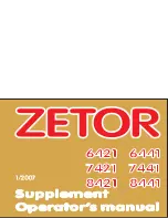 Preview for 1 page of Zetor Proxima 6421 Supplement Operators Manual