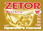 Zetor Proxima 70 2012 Operator'S Manual preview