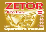 Preview for 1 page of Zetor Proxima 70 2012 Operator'S Manual