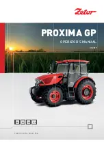 Zetor Proxima GP Series Operator'S Manual preview