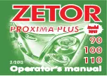 Zetor PROXIMA PLUS 100 2012 Operator'S Manual preview