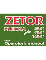 Zetor PROXIMA PLUS 8541 Operator'S Manual preview