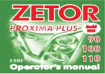Zetor PROXIMA PLUS 90 2012 Operator'S Manual preview