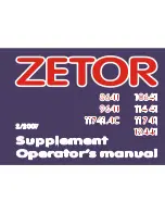 Zetor Z 8641 Supplement Operators Manual preview