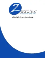 Предварительный просмотр 1 страницы Zetronix zAC-DVR Operation Manual