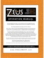 Предварительный просмотр 1 страницы Zeus Z1250 Operation Manual