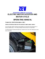 ZEV electric motor scooter Operating Manual preview