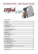 Предварительный просмотр 13 страницы Zeybek T-120 Operating Instructions Manual