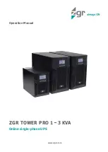 ZGR TOWER PRO 1 kVA Operation Manual preview