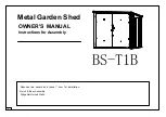 Zhejiang Longyard Trade Industrial BS-T1B Owner'S Manual preview