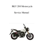 Zhejiang Qianjiang Motorcycle RKV 200 Service Manual preview