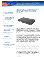 Preview for 1 page of Zhone 4929 4929-A1-520 Specification Sheet