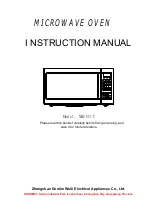 Zhongshan Donlin Weili Electrical Appliances Co. XB2831T Instruction Manual preview