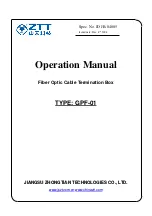 ZHONGTIAN GPF-01 Operation Manual preview