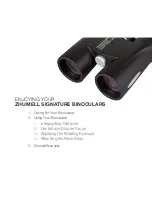 Предварительный просмотр 3 страницы Zhumell SIGNATURE BINOCULARS Owner'S Manual