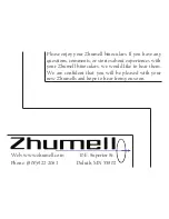 Preview for 8 page of Zhumell Waterproof 10x42 User Manual