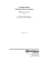 Ziatech Corporation ZT 8809A Operating Manual предпросмотр