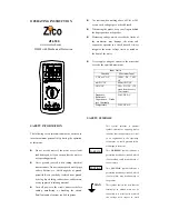 Предварительный просмотр 1 страницы Zico ZI-6940 Operating Instructions Manual