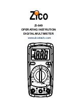 Preview for 1 page of Zico ZI-849 Operating Instruction