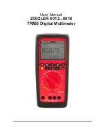 Preview for 1 page of Ziegler 6012 User Manual