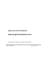 Preview for 72 page of Ziegler 6012 User Manual