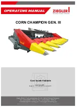 Preview for 1 page of Ziegler CORN CHAMPION GEN III Operating Manual