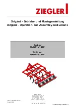 Ziegler Field Profi 3001 Operation And Assembly Instructions preview