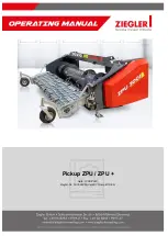 Preview for 1 page of Ziegler Pickup ZPU Operating Manual