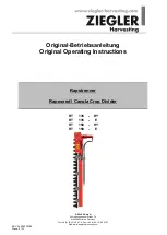 Ziegler RT-135-E Operating Instructions Manual preview