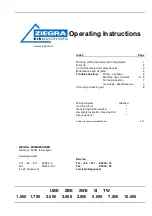 Ziegra 1.750 Operating Instructions Manual preview