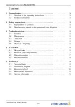 Preview for 2 page of ZIEHL-ABEGG RAE-2G Operating Instructions Manual