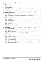 Preview for 2 page of ZIEHL-ABEGG S-ET Series Operating Instructions Manual