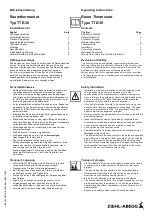 ZIEHL-ABEGG TTE-30 Operating Instructions preview