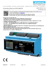 Preview for 1 page of ZIEHL EFR4001IP Operating Manual