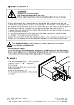 Preview for 4 page of ZIEHL MINIPAN 300 Operating Manual