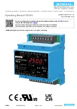 Предварительный просмотр 1 страницы ZIEHL MINIPAN TR210 Operating Manual