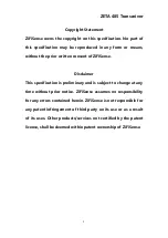 Preview for 2 page of ZiFiSense ZETA 485 Manual